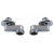 Excenter s chrómovou krycou ružicou za batériu 1/2" x 3/4" - 100 (150) mm, Pár